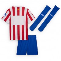 Atletico Madrid Domáci Detský futbalový dres 2025-26 Krátky Rukáv (+ trenírky)